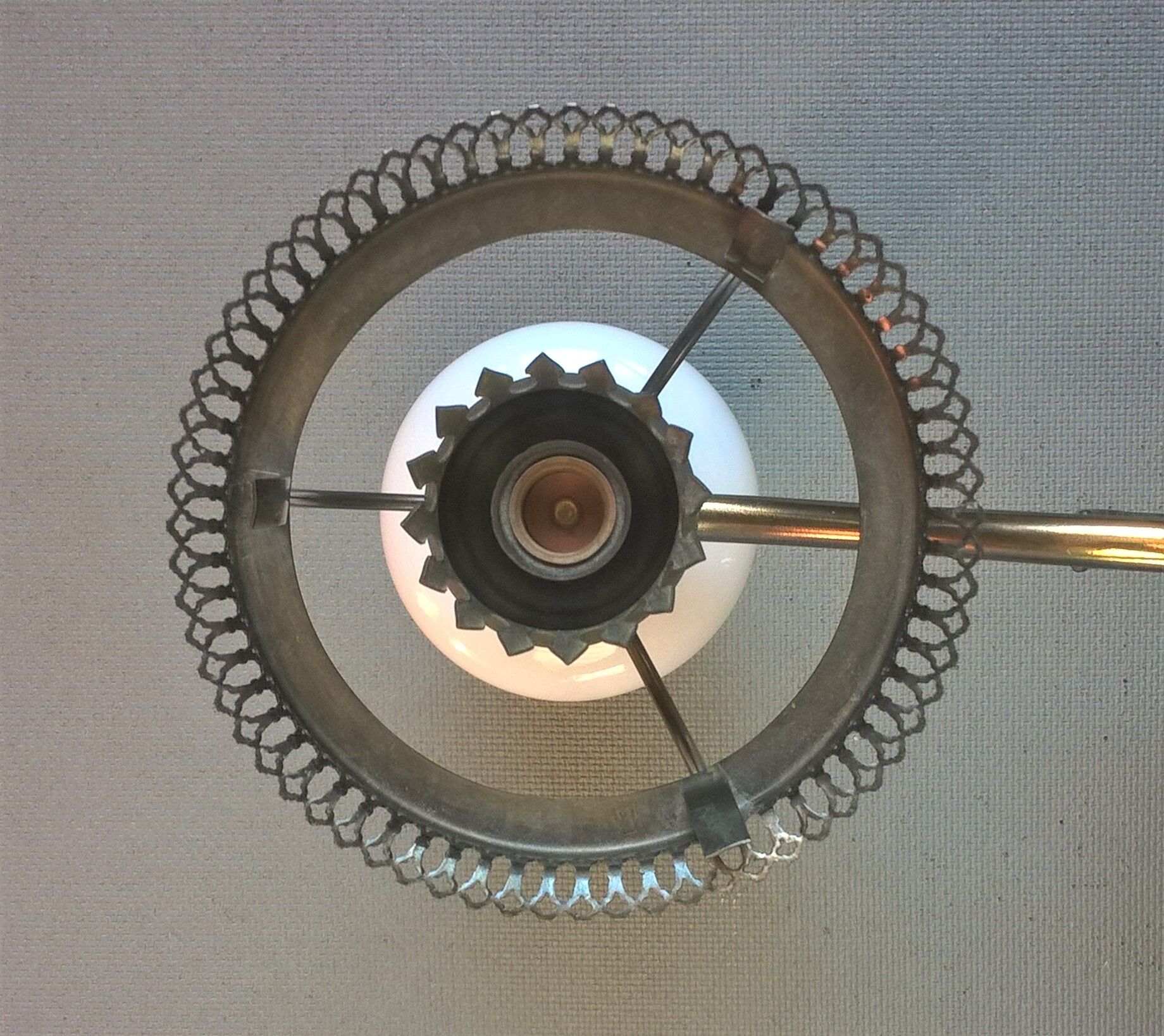 Gloss metallic patinated and gold and double opalines three fires Scandinavian style of the 30s