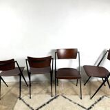 Pyramide Chairs By Wim Rietveld, Set Of 4