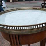 Gueridon side table old marble top vintage xxeme
