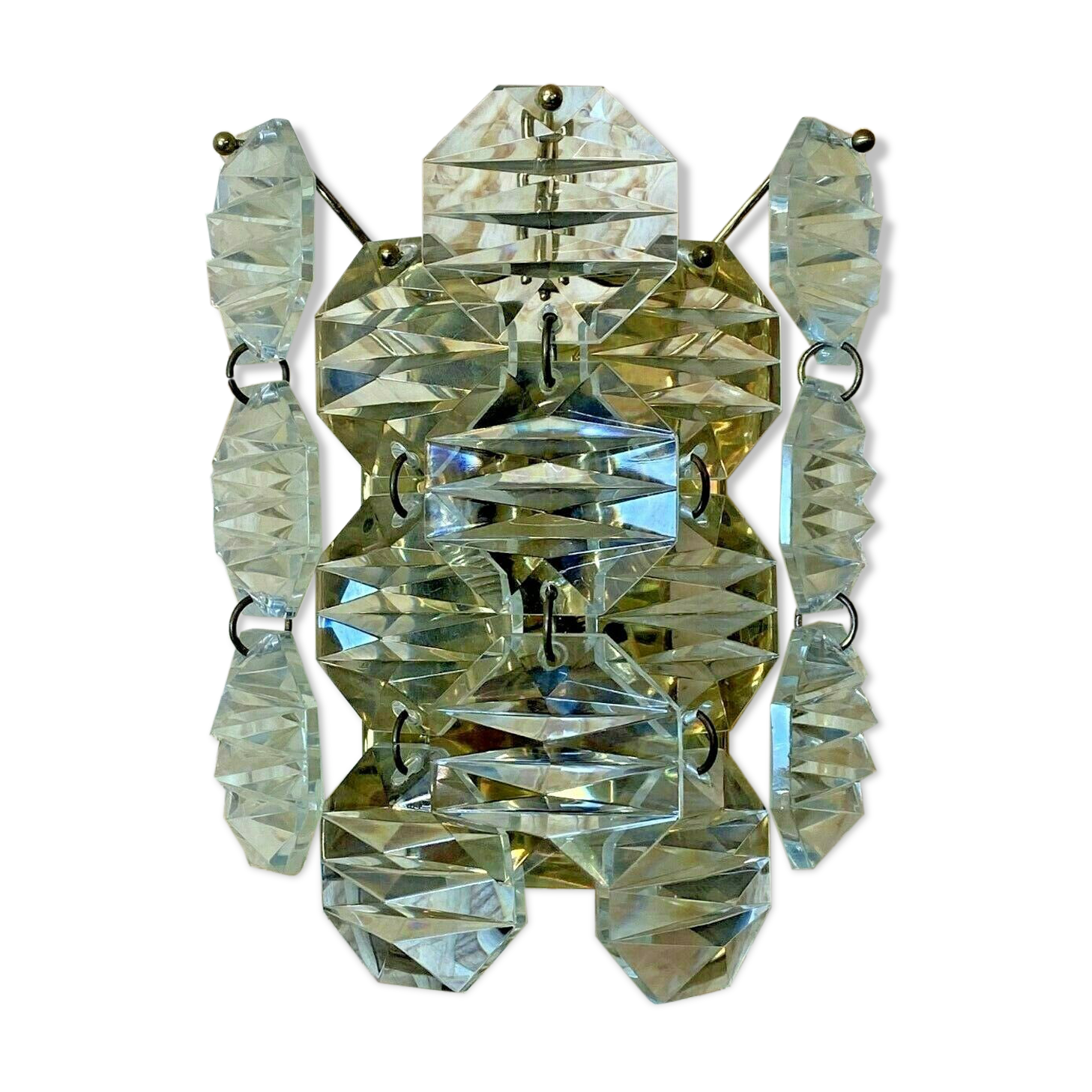 60s 70s Kinkeldey Wall Light Glass Wall Lamp Space Age Design 60s 70s