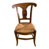 6 chaises anciennes en bois et assise en paille