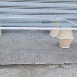 Glass coffee table