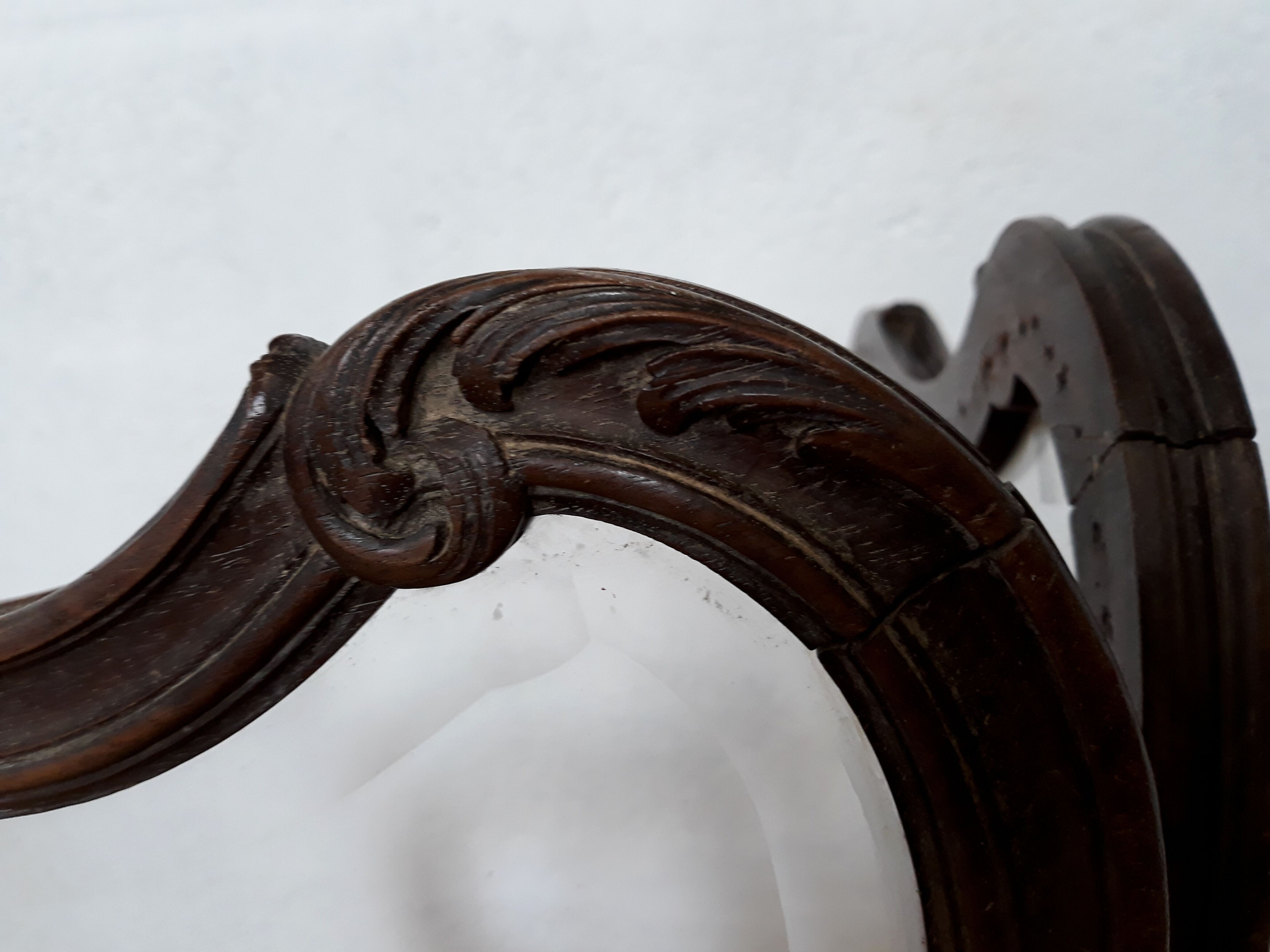 Screen carved wood glass beveled