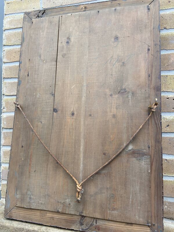 Miroir glace vintage style Louis Philippe 63x41cm