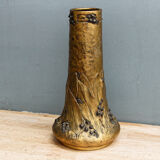 Baluster vase in bronze signed