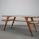 Mid-century Danish teak coffee table with magazine rack, Denmark 1960.