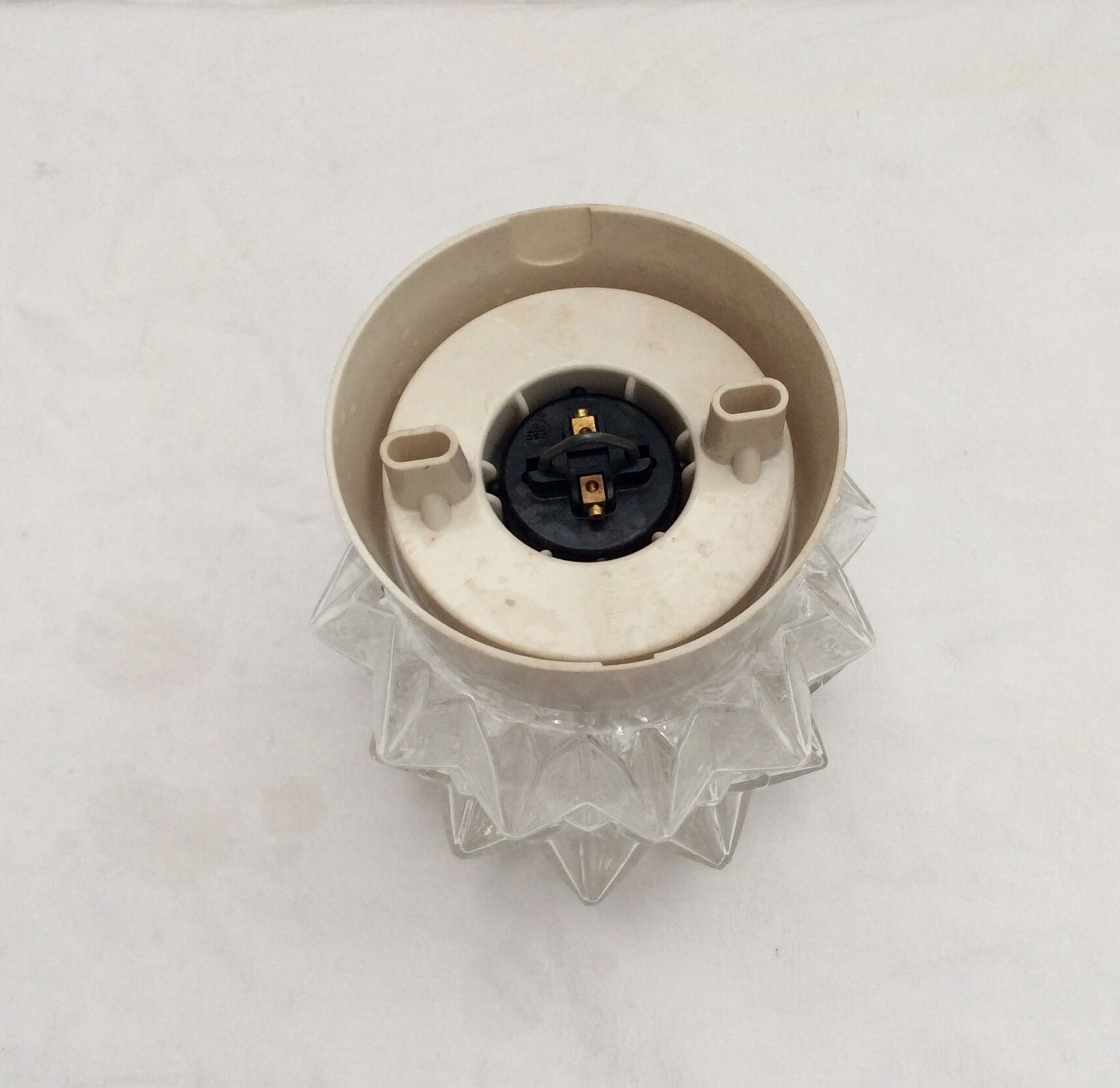 Vintage glass globe size: height -17cm- low diameter -10.5cm-