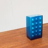 Mid-century German block glass bubble vase by Karl Friedrich Glass.