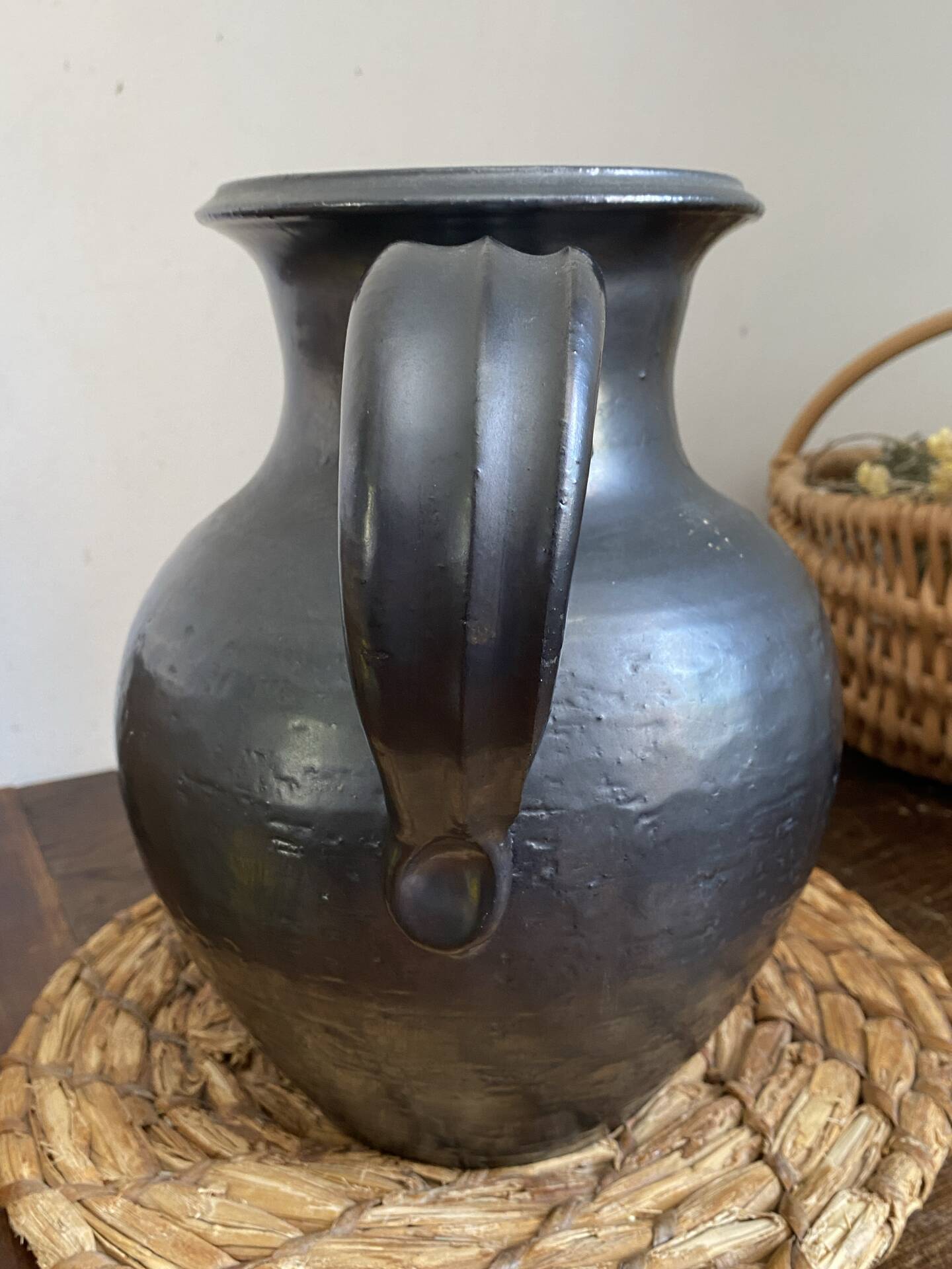 Large ceramic pitcher, Jean Marais