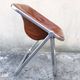 Plona brown leather folding chair by Giancarlo Piretti for Castelli/ Italian Space Age Design