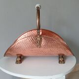 Old log holder in copper and brass