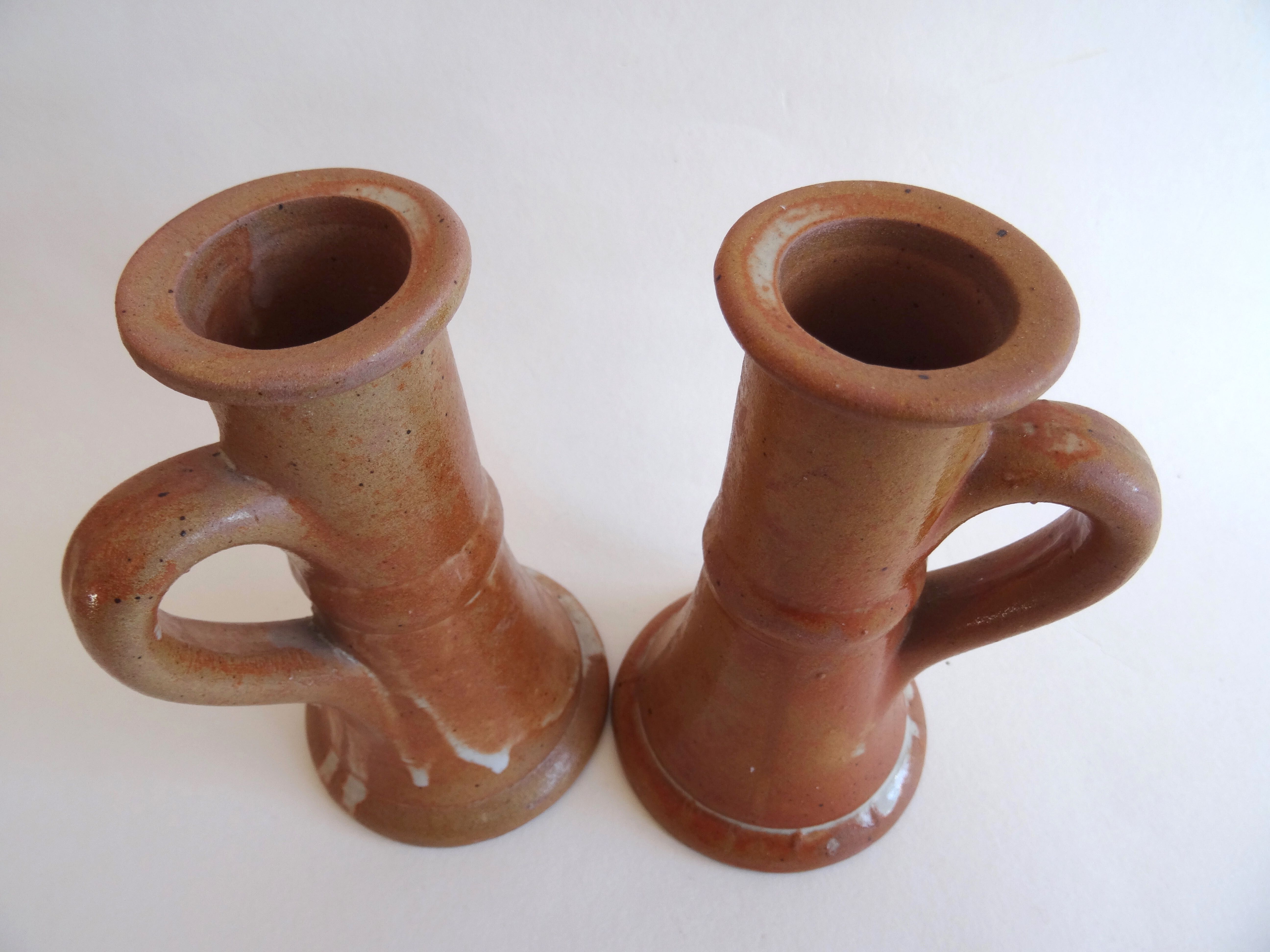 Pottery sandstone candle holders