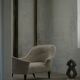 Chaise longue sculpturale danoise antique du XIXe siècle, réupholstérée en laine d'agneau