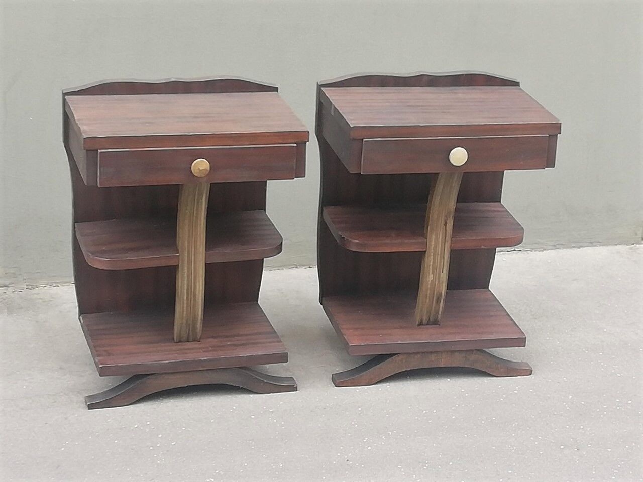 Pair of Art Deco bedside tables 1930s