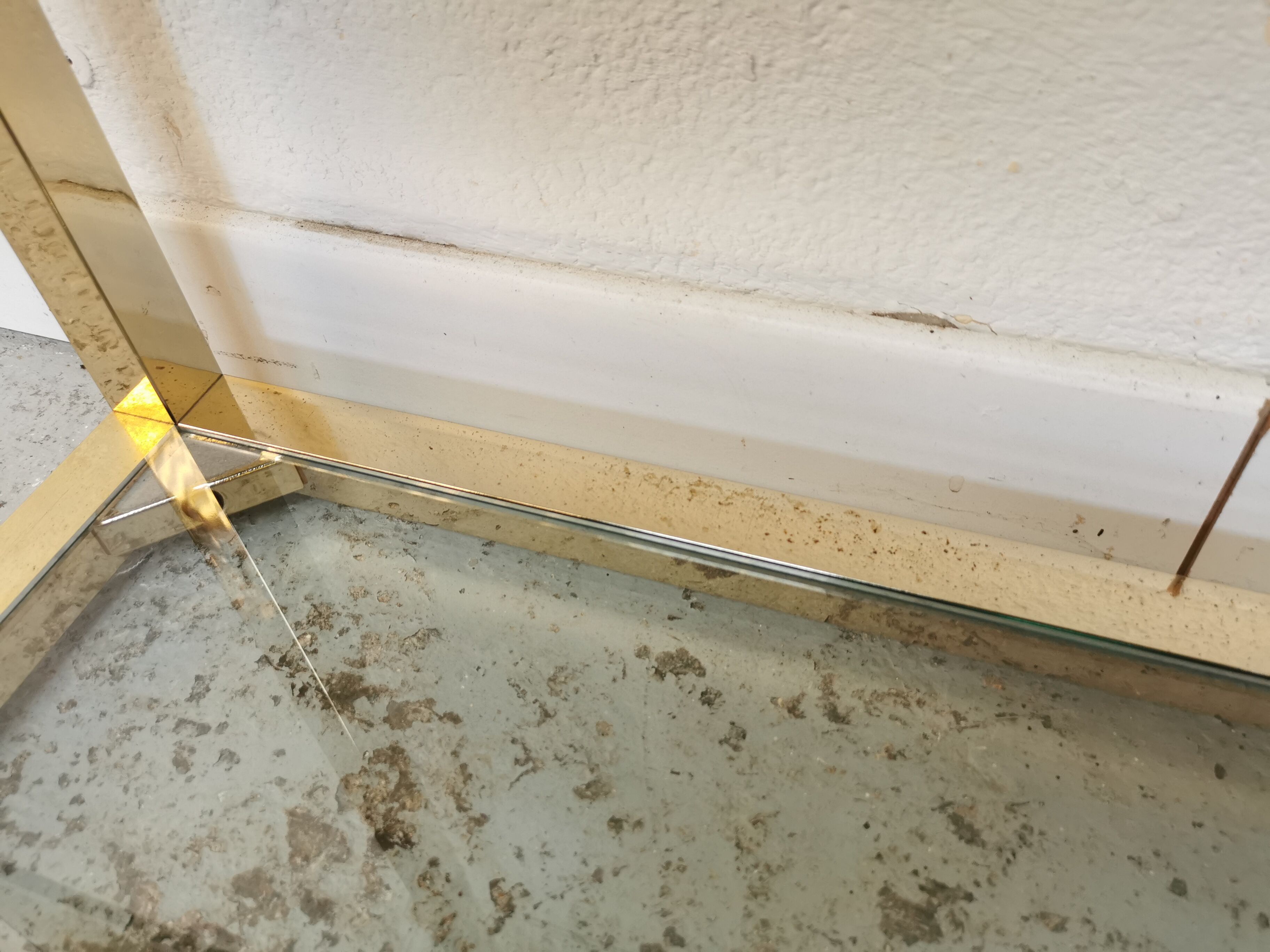 Shelf vintage brass gilded design 1970