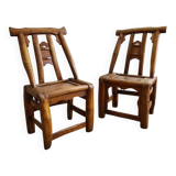Chinese handcrafted elm chairs