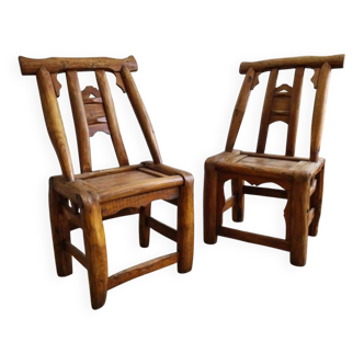 Chinese handcrafted elm chairs