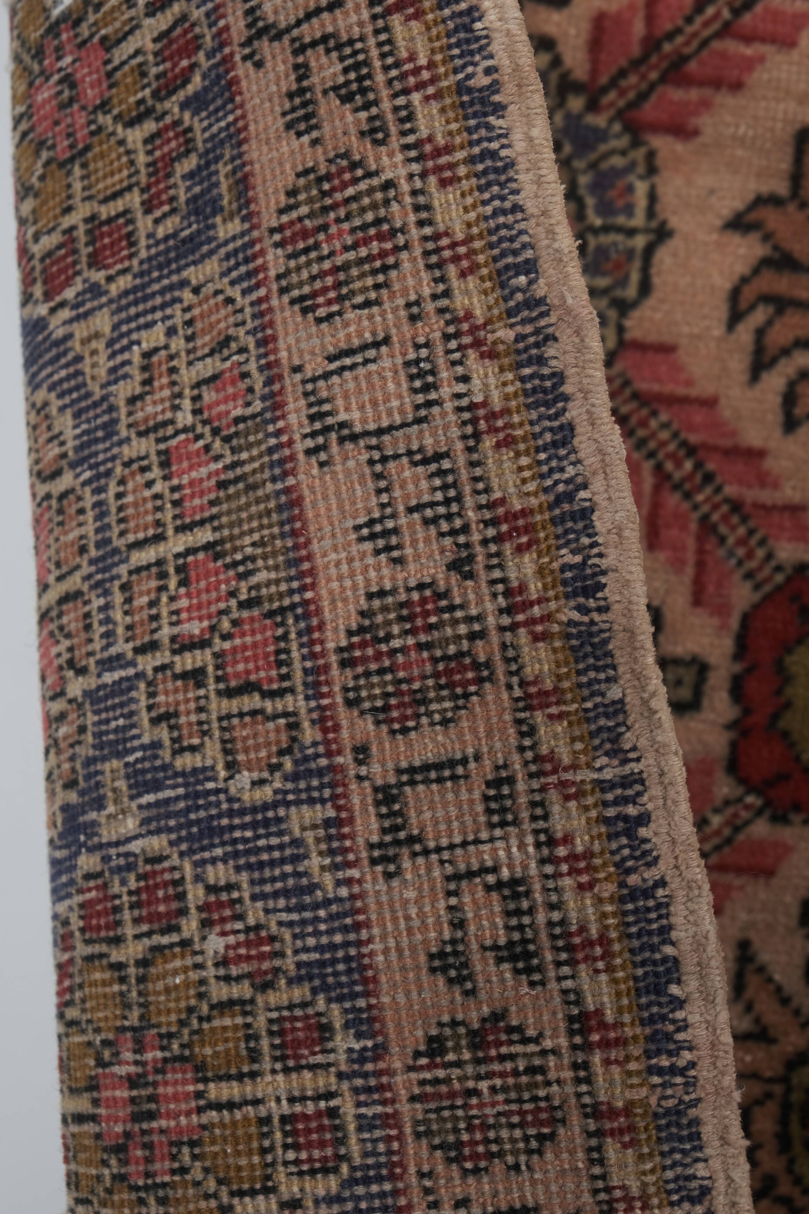 Vintage Turkish rug from Oushak, hand-woven 131x202 cm