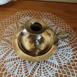 Antique brass bedroom candlestick