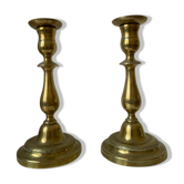 Pair of bronze candlesticks nineteenth century.