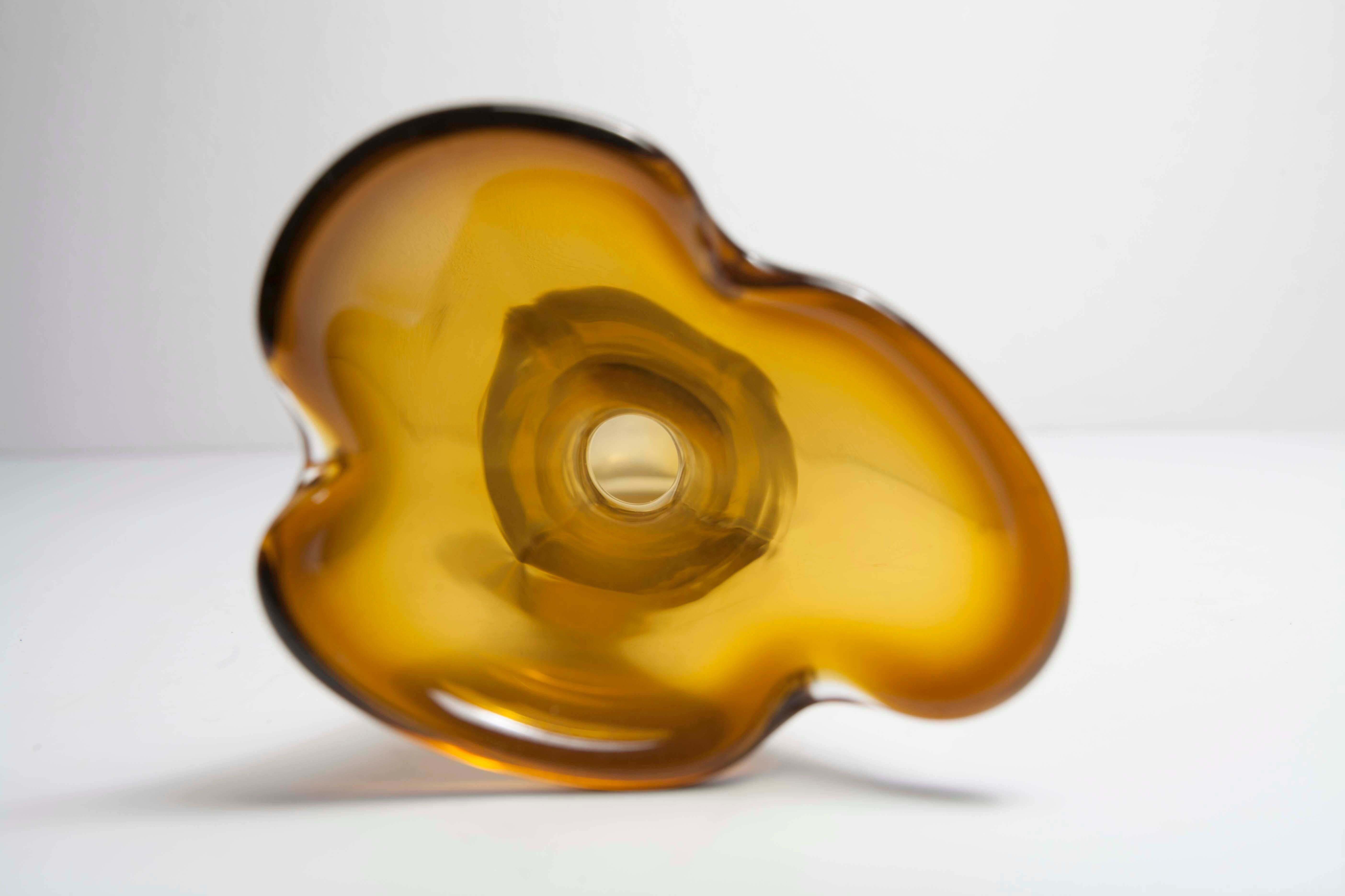 Vase soliflore Murano jaune orange