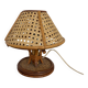 Vintage rattan caned lamp