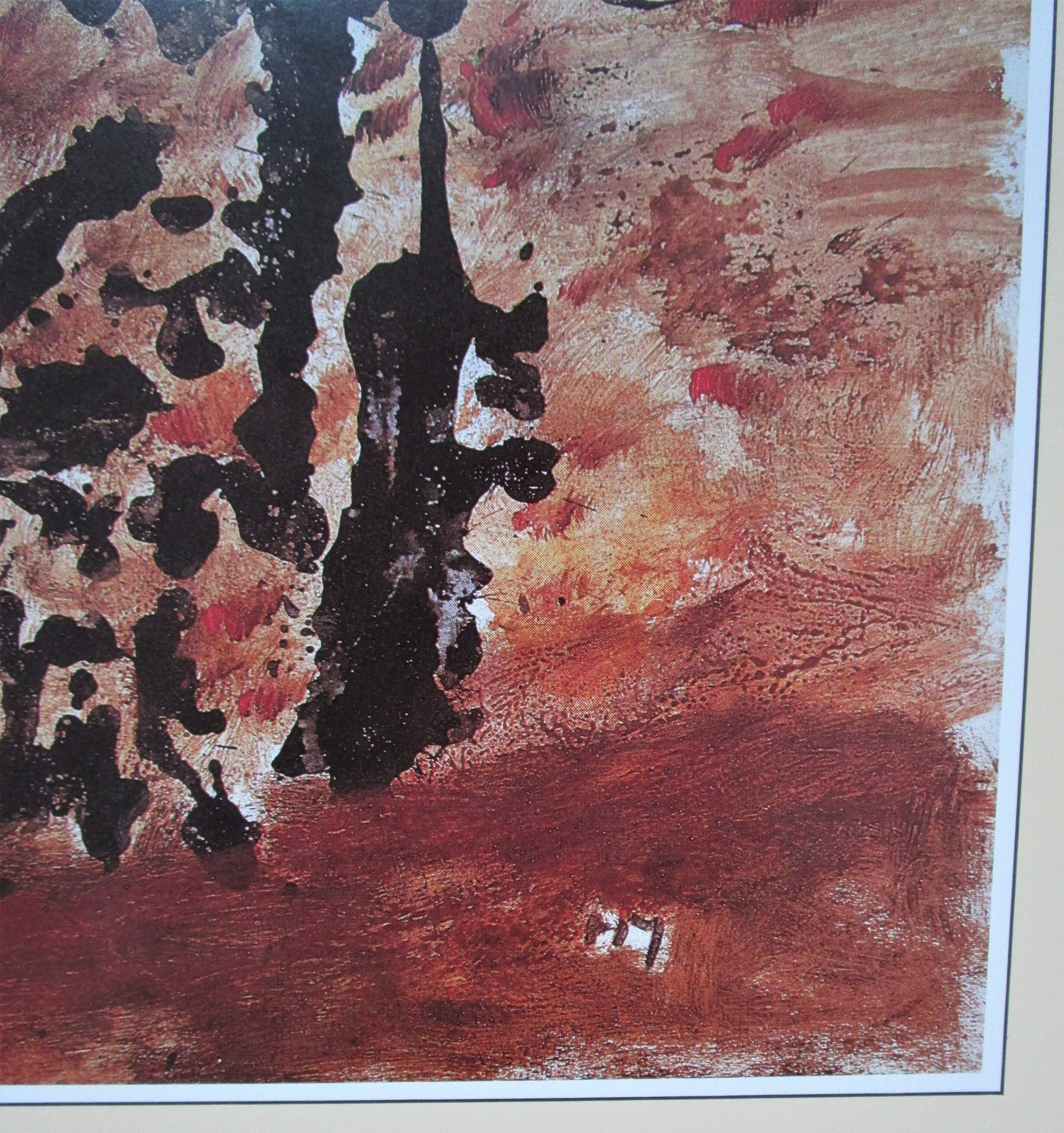 Affiche originale exposition Henri Michaux Paris 1987