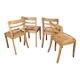 4 chaises de la marque Monobloc vers 1950. Paillage de couleur