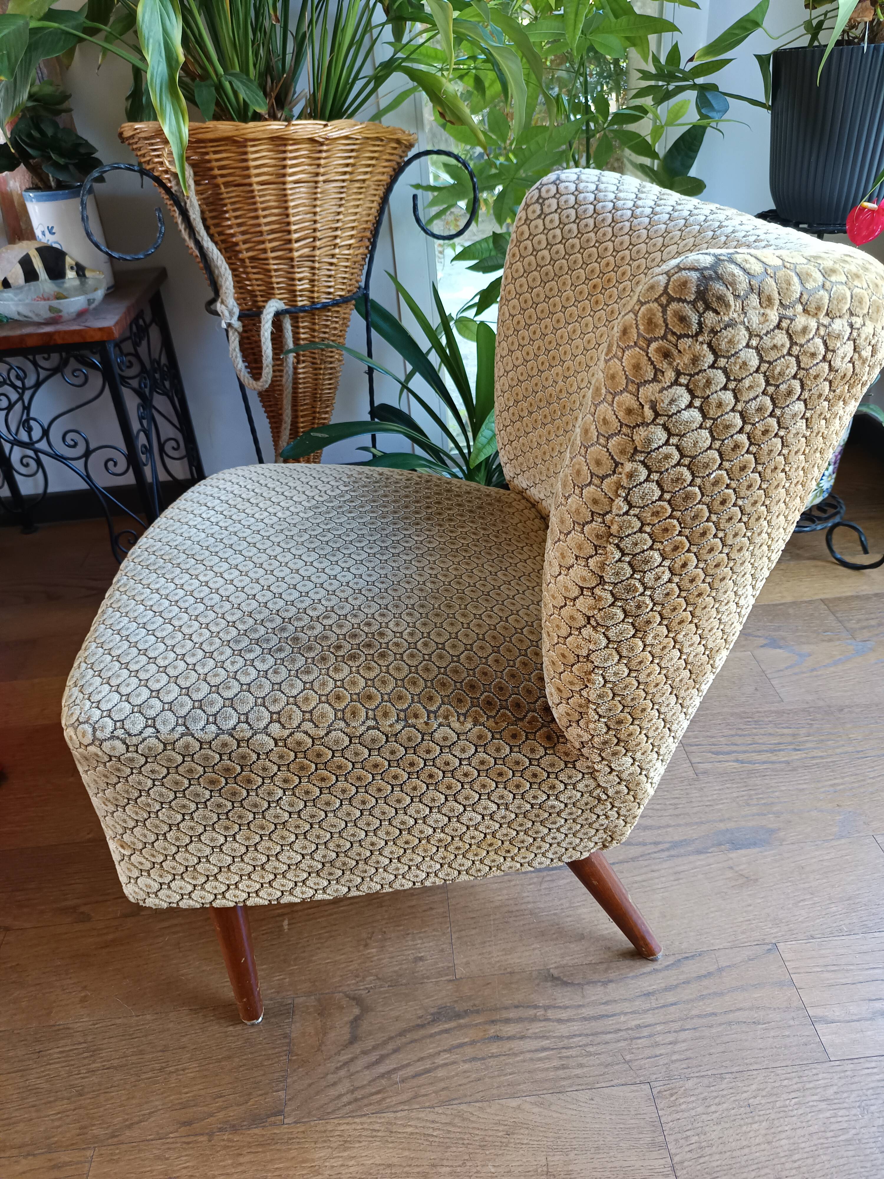 Vintage cocktail armchair from the 50s/60s – modernist Scandinavian style
