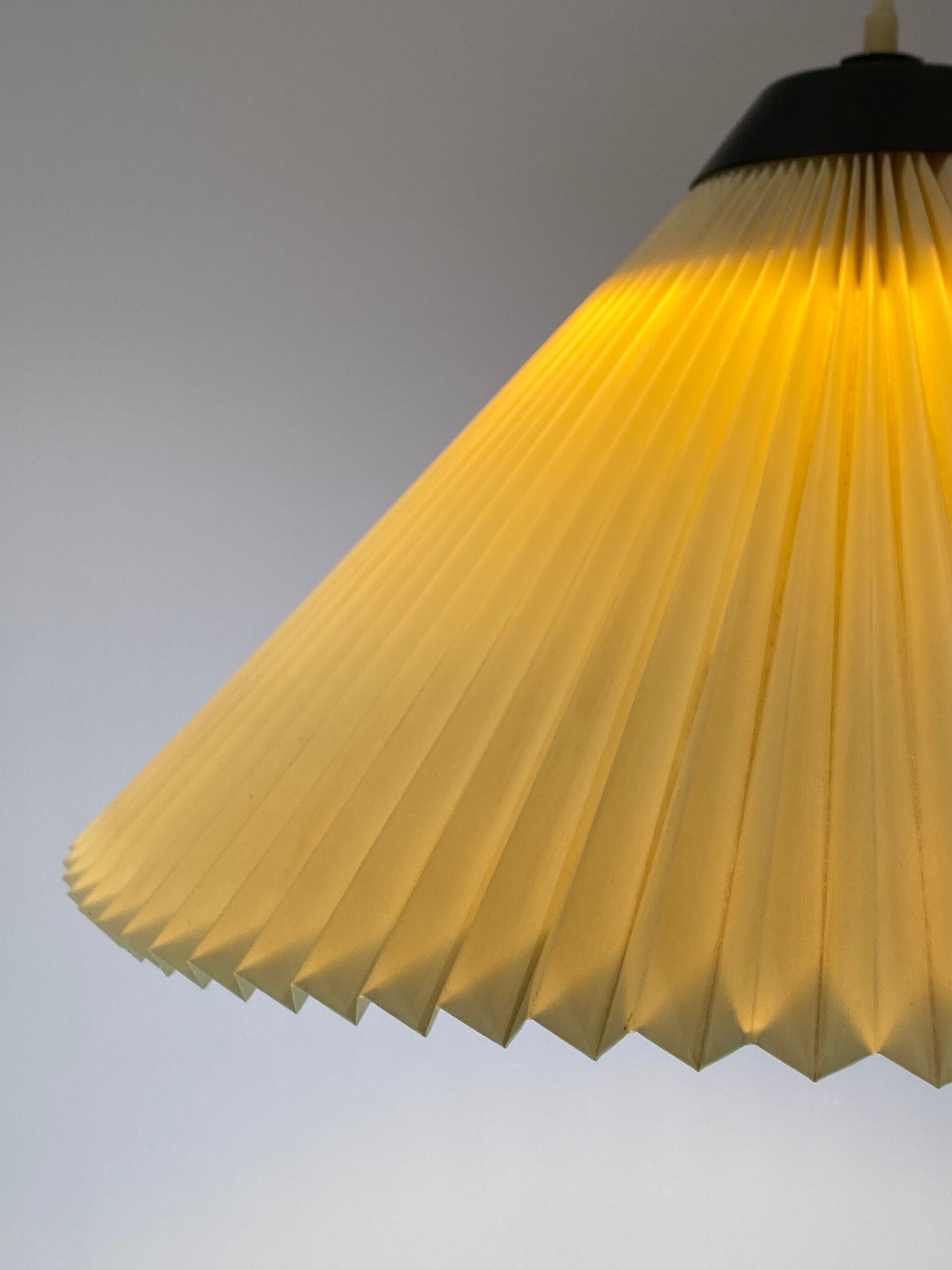Ceiling lamp with paper shade of Danish design by Le Klint from the 1960s