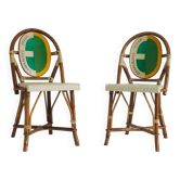 Ensemble de 2 chaises bistro par Italo Gasparucci pour le tournoi de tennis ECC d'Anvers.
