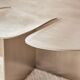 Table basse feuille Monstera – Acier inox brossé – Design sculptural