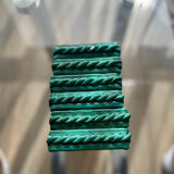 6 vintage green ceramic cupboard holders