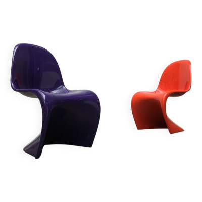 Paire de chaises d'appoint Panton par Verner Panton pour Herman Miller, années 1960