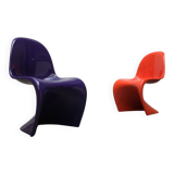 Mid-century Panton side chair set by Verner Panton for Herman Miller, 1960s.