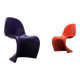 Mid-century Panton side chair set by Verner Panton for Herman Miller, 1960s.