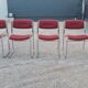 Set of 6 wool and chrome chairs from the 70s