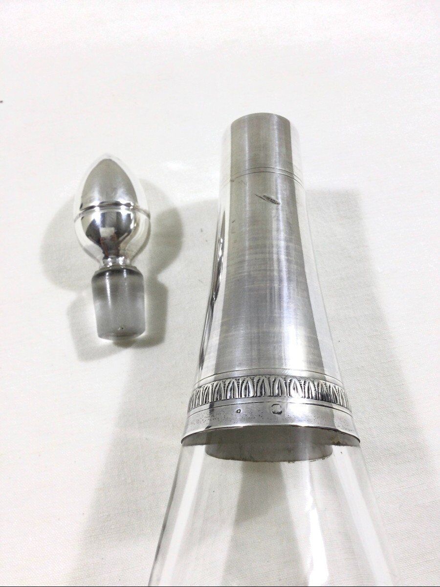 Crystal and silver decanter