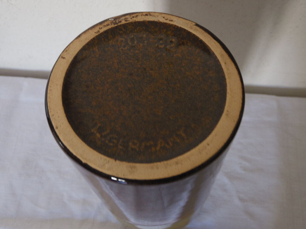 Vase West Germany khaki and brown