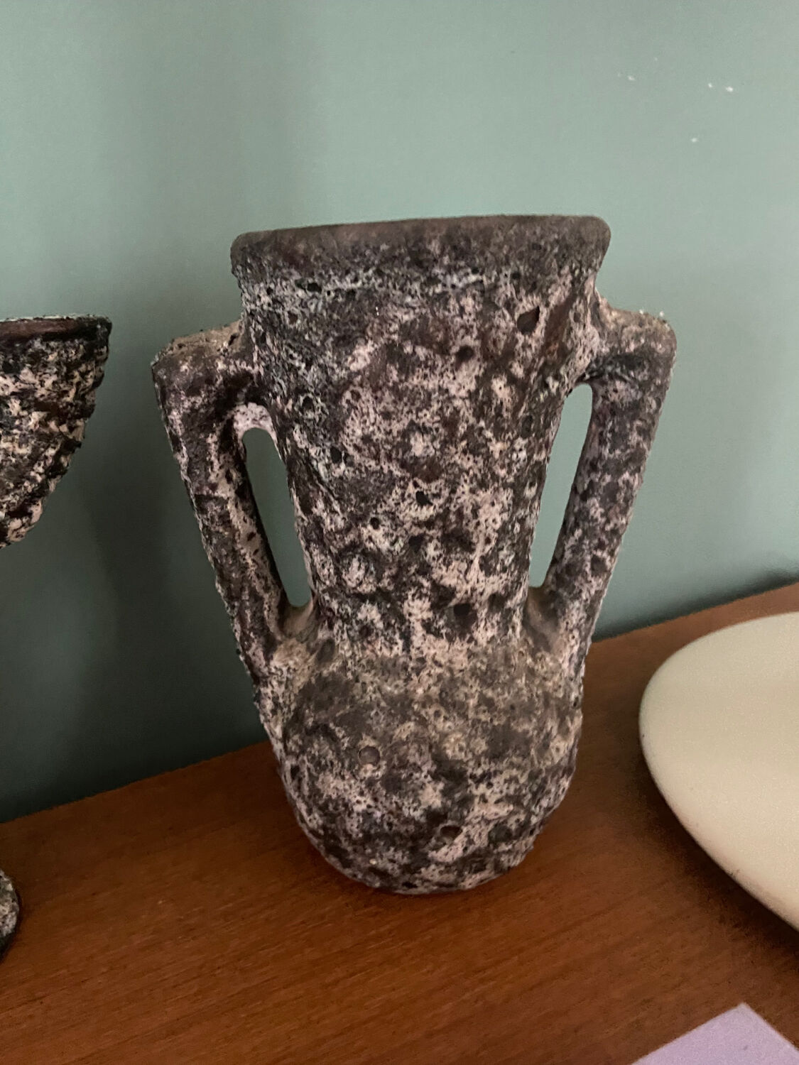 Vase and candle holders Fat Lava vintage