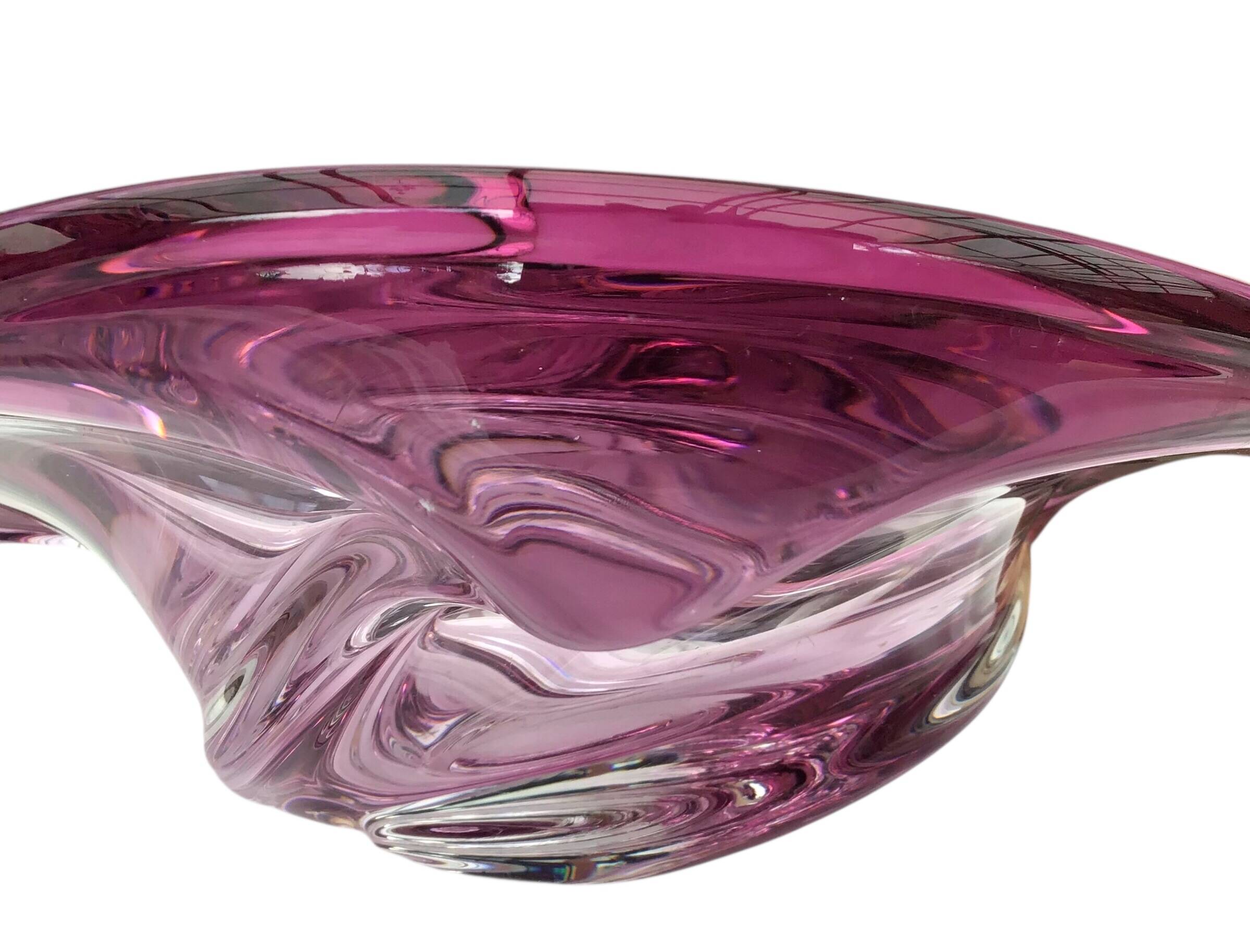 Val Saint-Lambert crystal centrepiece – Wave model circa 1950