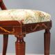 Chaises victoriennes anciennes en acajou et tissu, Royaume-Uni, XIXe siècle