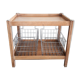 Wooden dessert with chrome steel lockers