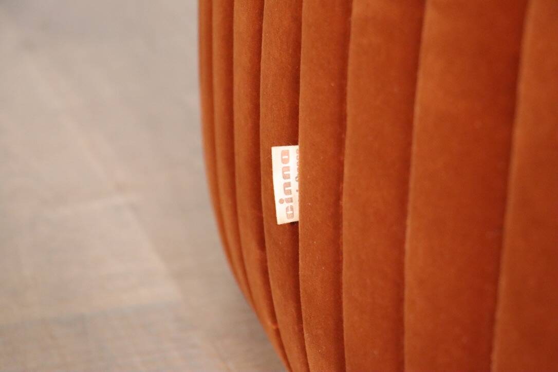 Pair of Cinna Sandra lounge chairs in velvet by Annie Hieronimus, 1970s