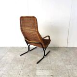 Mid-Century Wicker lounge chair by Dirk Van Sliedrecht, 1960's, Netherlands