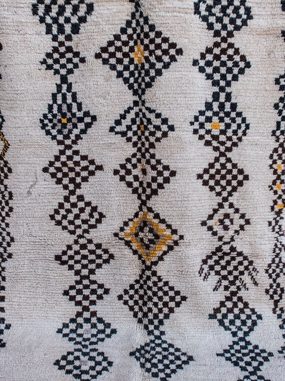 Azilal, 245 x 123 authentic hand made wool rug