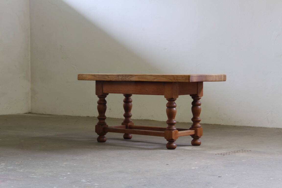 Early 20th century Danish Baroque coffee table solid oak