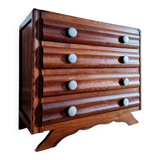 Art deco chest of drawers marble top, vintage old furniture