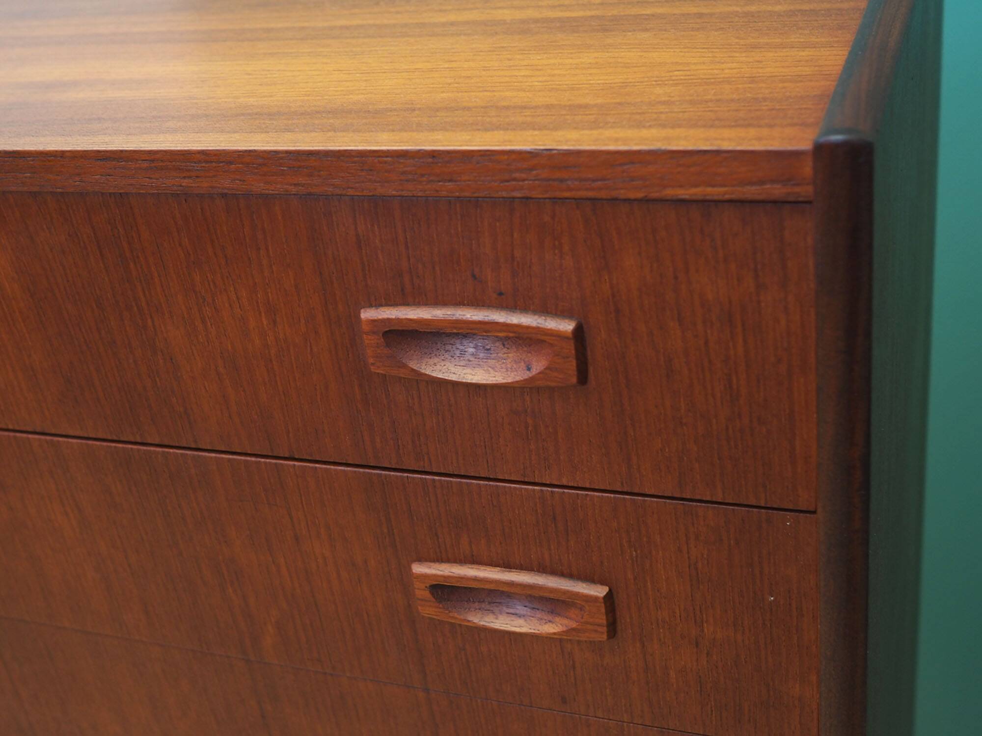 Teak chest of drawers, Danish design, 1970s, made in Denmark