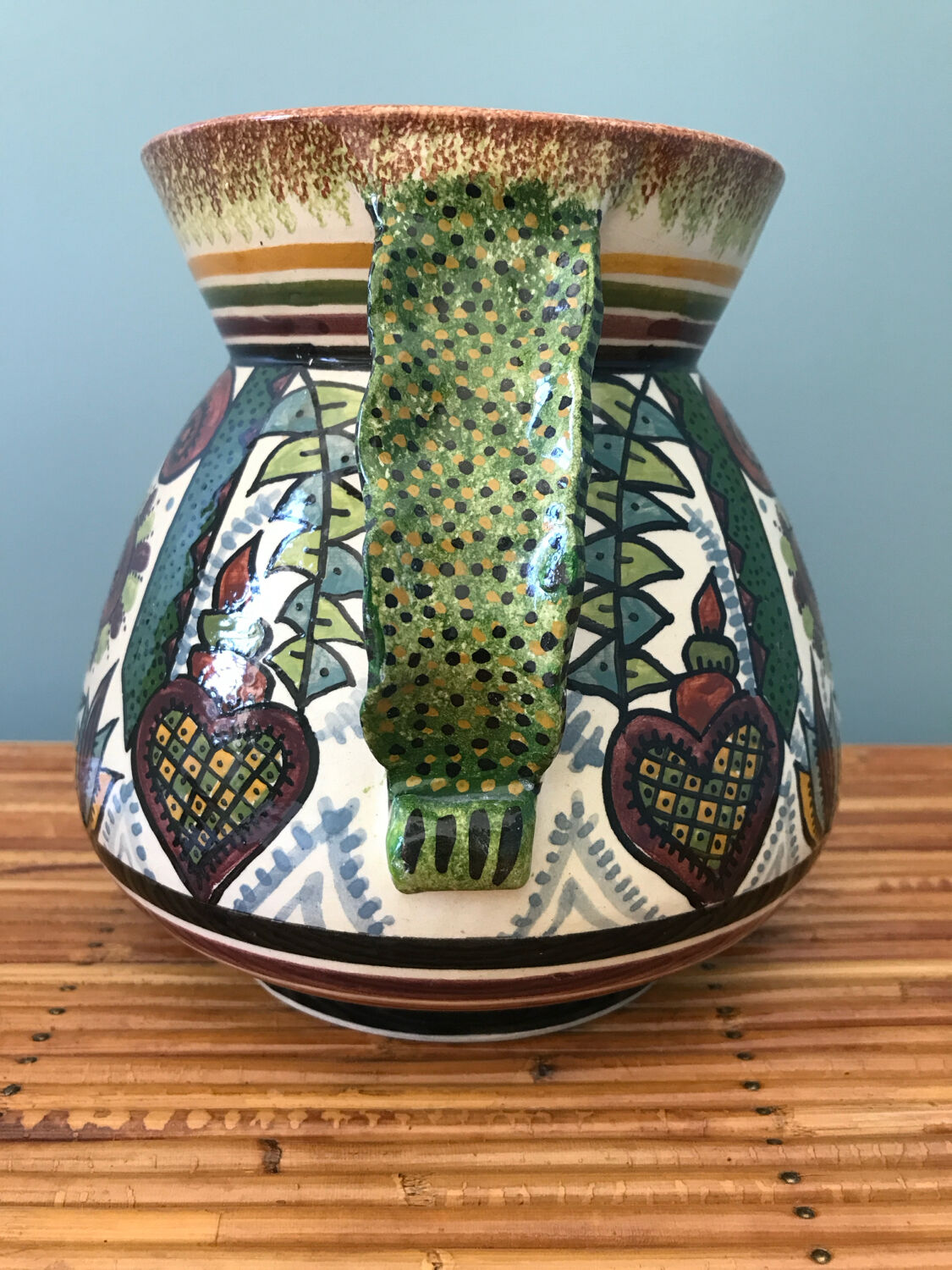 Paul Fouillen Quimper ceramic vase